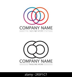 O letter and o font  logo Business Technology circle logo and symbols Vector Design Graphic Stock Vector