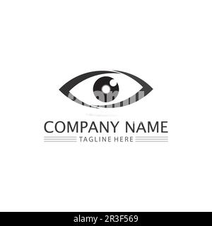 eye icon and vision design logo isolated sign symbol vector Intuition and spirituality Stock Vector