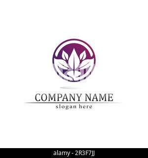 Beauty Vector lotus flowers design logo Template icon Stock Vector
