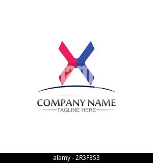 X logo and Letter X vector, Logo Template,  Illustration Design vector graphic alphabet symbol initial, brand Stock Vector