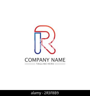 R Letter Arrow vector illustration icon Logo Template design Stock Vector