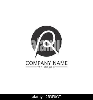 R Letter Arrow vector illustration icon Logo Template design Stock Vector