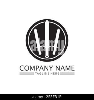 knife and Chef kitchen icon vector Cutlery Kitchen utensils symbol for cooking design logo Stock Vector