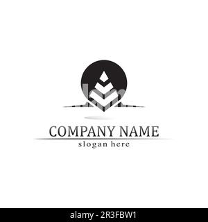 triangle pyramid logo design and vector symbol egyptian and logo business Stock Vector