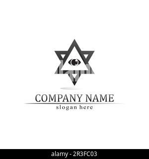 triangle pyramid logo design and vector symbol egyptian and logo business Stock Vector