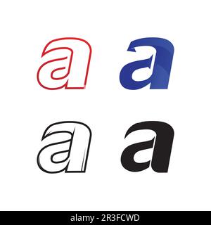 A Letter Logo and font letter design  Template vector icon illustration design Stock Vector