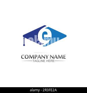 school logo and education, vector, illustration and book logo for study web, pen, workshop and learn Stock Vector