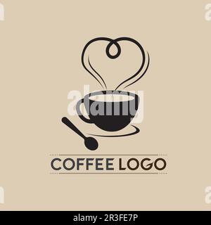 Coffee cup Logo hot drink coffe and tea icon  Template vector icon design Stock Vector