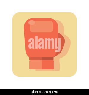 Abstract button icon boxing glove on white background - Vector Stock ...