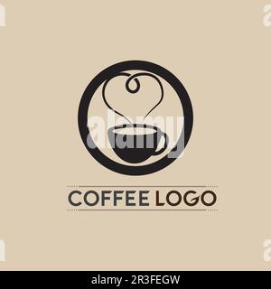 Coffee cup Logo hot drink coffe and tea icon  Template vector icon design Stock Vector