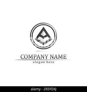 triangle pyramid logo design and vector symbol egyptian and logo business Stock Vector