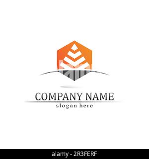triangle pyramid logo design and vector symbol egyptian and logo business Stock Vector