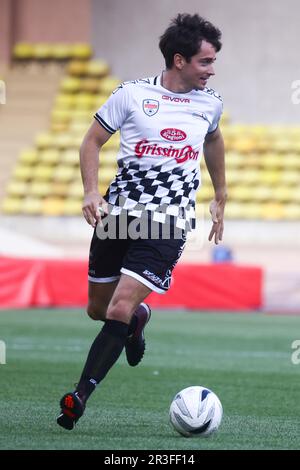 Monaco, Monaco. 23rd May, 2023. Monaco, May 23, 2023. Charles Leclerc of Ferrari plays a charity football match at the Louis II Stadium in Monaco on May 23, 2023. The World Stars Football Match took place on Tuesday evening before Formula 1 Monaco Grand Prix and was played by the driver team, including F1 drivers, and the Star Team MC. This year marks the 30th time the charity event is being organised. Credit: Beata Zawrzel/Alamy Live News Stock Photo