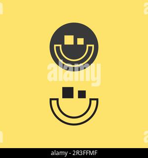 smile icon, smile, logo vector design happy emoticon Business, funny design and vector emoji happiness Stock Vector
