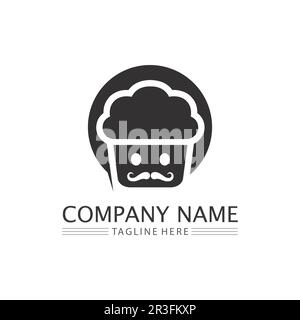 Cakes and Bakery icon logo design food vector bread vector, and symbol and icon food Stock Vector
