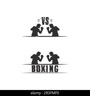 Boxing icon set and boxer design illustration symbol of fighter Stock ...
