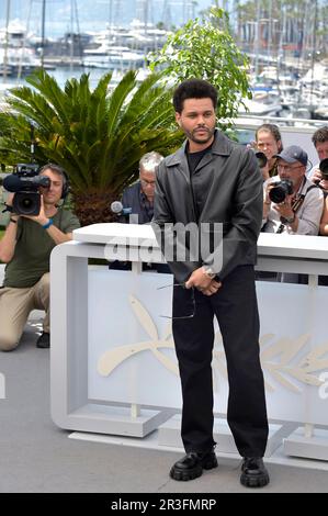 Cannes, France. 23rd May, 2023. Abel 'The Weeknd' Tesfaye arrives at 'The Idol' photocall at the 76th annual Cannes film festival at Palais des Festivals on May 23, 2023 in Cannes, France. Photo by Rocco Spaziani/UPI Credit: UPI/Alamy Live News Stock Photo