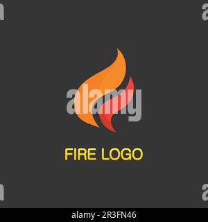 fire logo and icon, hot flaming element Vector flame illustration design energy, warm, warning, cooking sign, logo, icon, light, power heat Stock Vector
