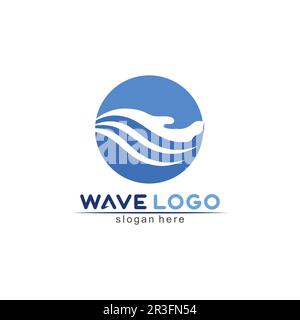 Water wave icon vector illustration design logo Stock Vector