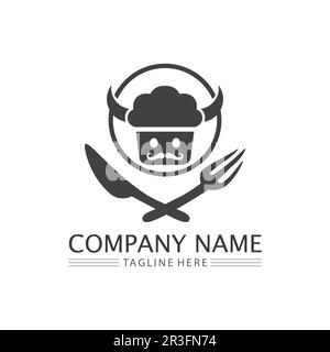 Cakes and Bakery icon logo design food vector bread vector, and symbol and icon food Stock Vector