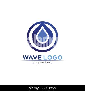 Water wave icon vector illustration design logo Stock Vector