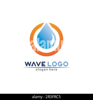 Water wave icon vector illustration design logo Stock Vector