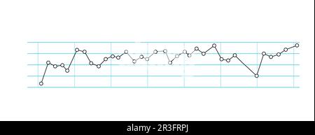 Business graph, chart. Moving up the scores. Downward movement. Vector diagramm Stock Vector