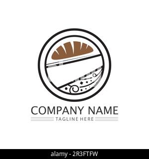 Cakes and Bakery icon logo design food vector bread vector, and symbol and icon food Stock Vector