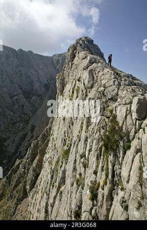 Morro d'en Pelut, 1319 metros. Escorca.Sierra de Tramuntana.Mallorca.Islas Baleares. España. Stock Photo