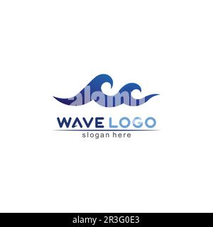 Water wave icon vector illustration design logo Stock Vector