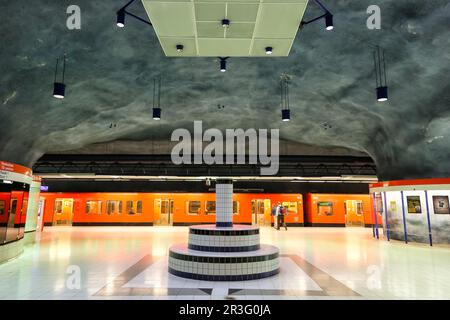 Helsinki Metro metro station Ruoholahti station in Finland Stock Photo