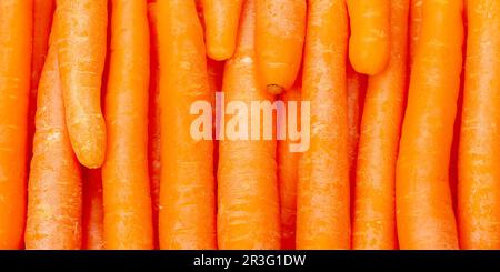 Carrots carrot vegetable background from above panorama Stock Photo