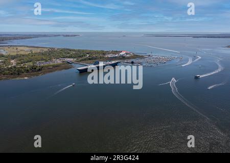 USS Yorktown CV-10 Stock Photo