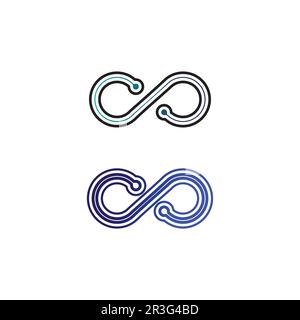 infinity design logo and 8 icon, vector, sign, creative logo for business and corporate infinity symbol Stock Vector