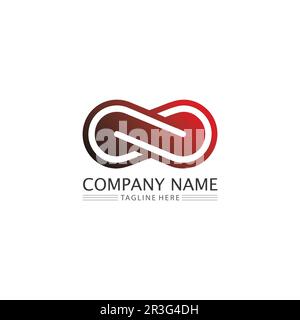 infinity design logo and 8 icon, vector, sign, creative logo for business and corporate infinity symbol Stock Vector