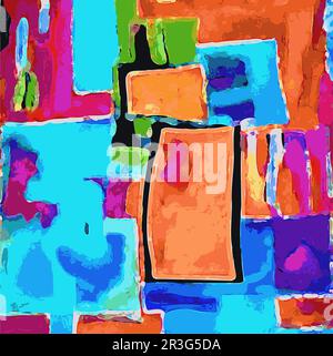 Vector Illustration Abstract Shapes Movement Geometric Fluid Design Intricate Multiple Colors Stock Vector