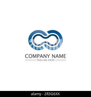 infinity design logo and 8 icon, vector, sign, creative logo for business and corporate infinity symbol Stock Vector