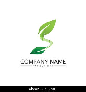 Logos of green Tree leaf ecology nature element vector Stock Vector