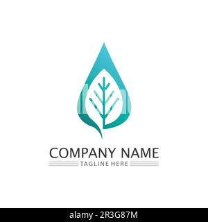 Logos of green Tree leaf ecology nature element vector Stock Vector