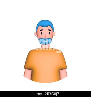 Face of man with beard. Avatar icon illustration. Businessman show thumb up  Stock Photo - Alamy