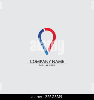 Location icon,Map logo for maps google maps, sign, route, position, symbol and vector logo Stock Vector