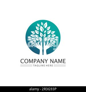 Logos of green Tree leaf ecology nature element vector Stock Vector