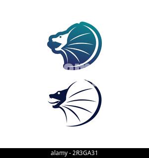 lizard animal vector salamander gecko crocodile and reptiles design logo Stock Vector