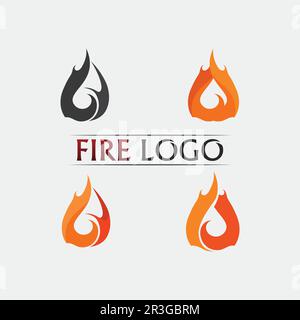 Fire flame vector illustration design template abstract logo fire and vector Stock Vector