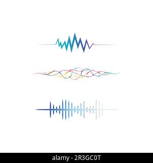 Sound waves vector illustration design template Stock Vector
