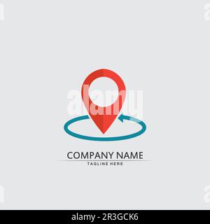 Location icon,Map logo for map, google map, sign, route, position, symbol and vector logo Stock Vector
