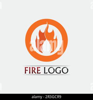 Fire flame vector illustration design template abstract logo fire and vector Stock Vector