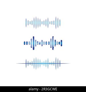 Sound waves vector illustration design template Stock Vector
