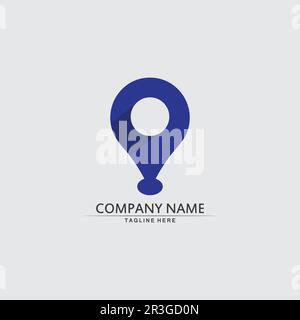 Location icon,Map logo for map, google map, sign, route, position, symbol and vector logo Stock Vector