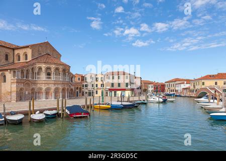 Hauptkanal San Donato Canal, Murano Stock Photo